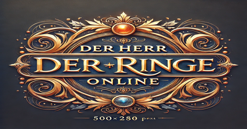 Das Bild zeigt das Logo zum Spiel der Herr der Ringe online