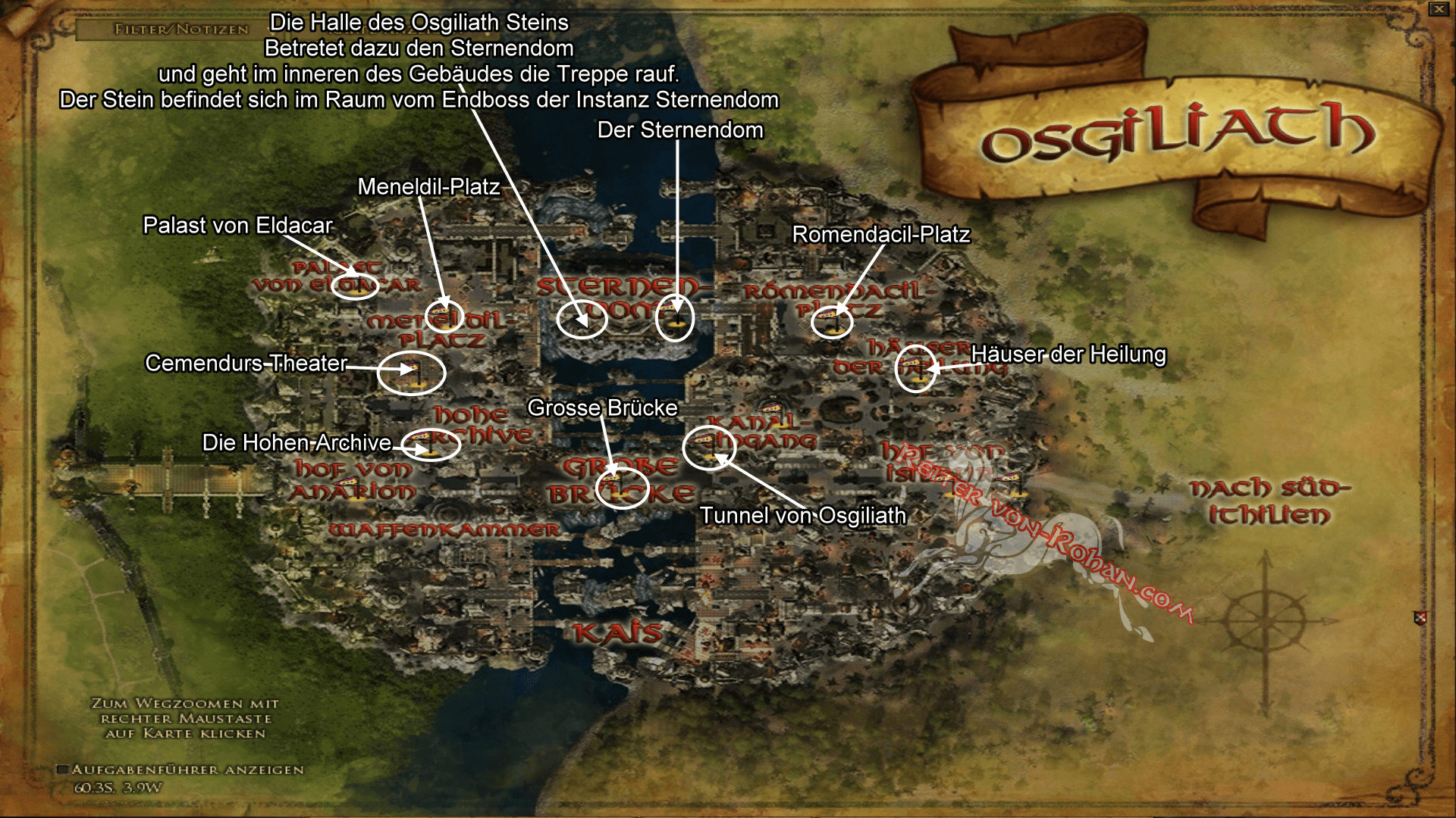 vermaechtnis von osgiliath map