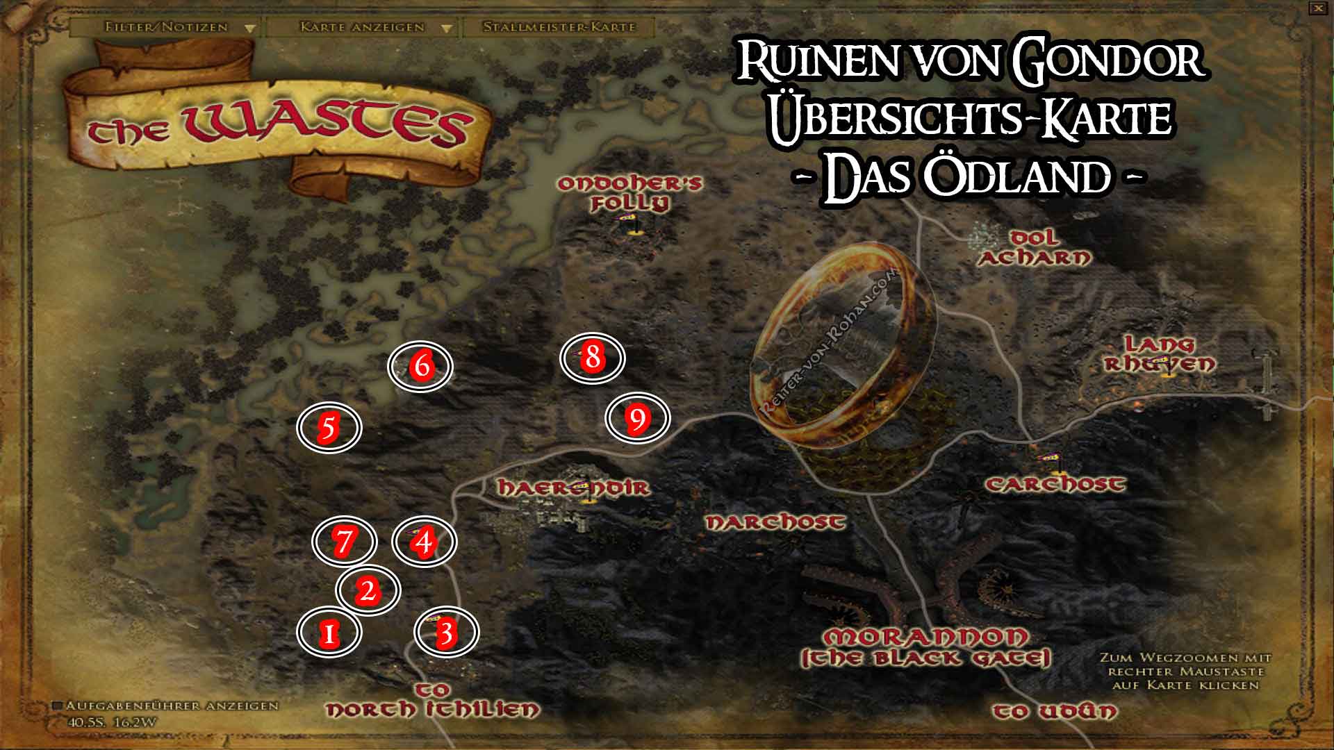 ruinen von gondor map