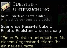 Emote Edelstein Untersuchung